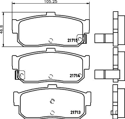 HELLA 8DB 355 027-251 - Bremžu uzliku kompl., Disku bremzes ps1.lv