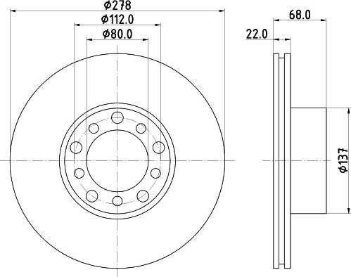 HELLA 8DD 355 100-401 - Bremžu diski ps1.lv