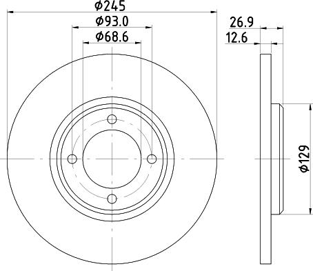 HELLA 8DD 355 100-021 - Bremžu diski ps1.lv