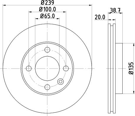 HELLA 8DD 355 100-192 - Bremžu diski ps1.lv