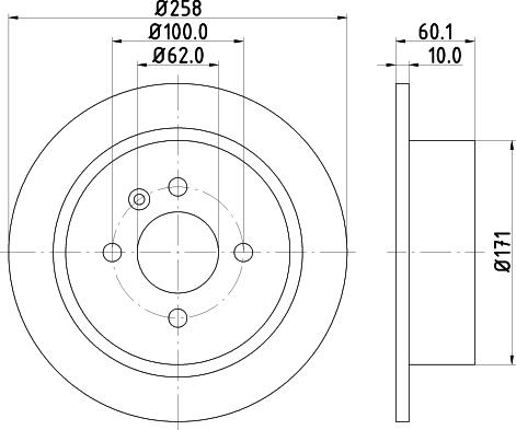 HELLA 8DD 355 100-351 - Bremžu diski ps1.lv