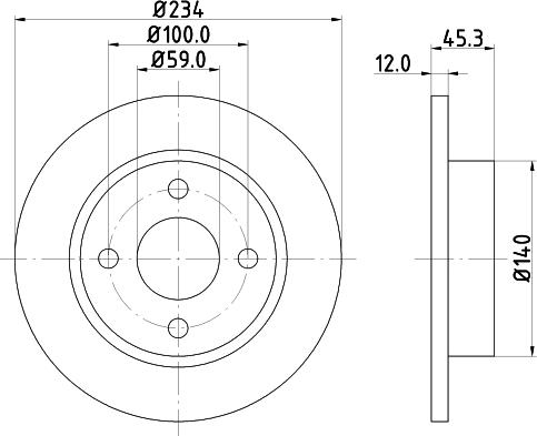 HELLA 8DD 355 103-341 - Bremžu diski ps1.lv