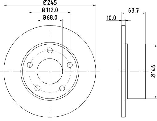 HELLA 8DD 355 125-001 - Bremžu diski ps1.lv