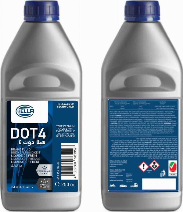 HELLA 8DF 358 288-041 - Bremžu šķidrums ps1.lv