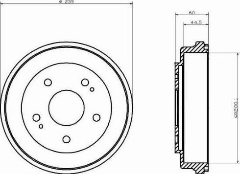 HELLA 8DT 355 300-941 - Bremžu trumulis ps1.lv