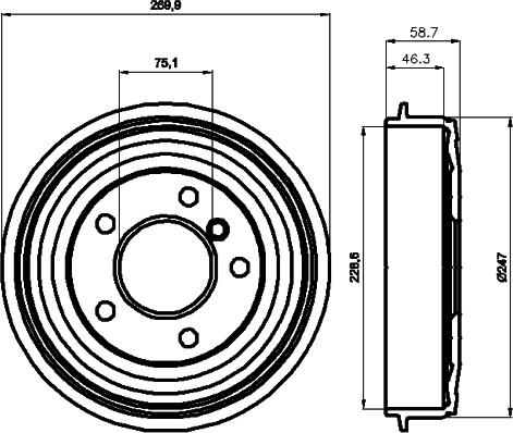 HELLA 8DT 355 300-021 - Bremžu trumulis ps1.lv