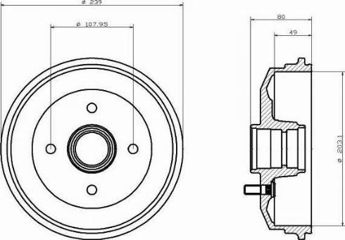 HELLA 8DT 355 300-171 - Bremžu trumulis ps1.lv