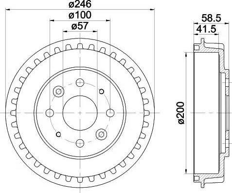 HELLA 8DT 355 300-781 - Bremžu trumulis ps1.lv