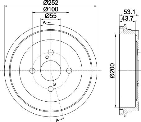 HELLA 8DT 355 301-901 - Bremžu trumulis ps1.lv