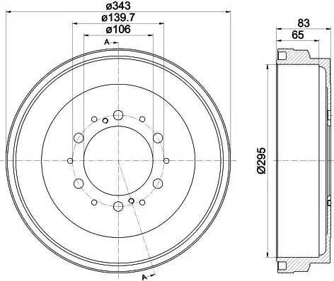 HELLA 8DT 355 301-911 - Bremžu trumulis ps1.lv