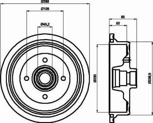 HELLA 8DT 355 301-681 - Bremžu trumulis ps1.lv