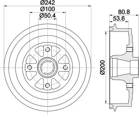 HELLA 8DT 355 301-801 - Bremžu trumulis ps1.lv