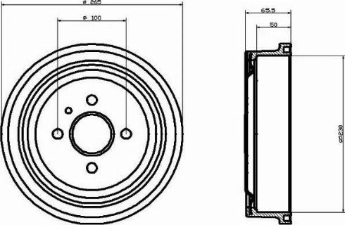 HELLA 8DT 355 301-201 - Bremžu trumulis ps1.lv