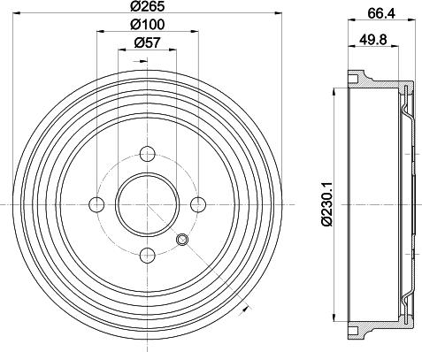 HELLA 8DT 355 303-471 - Bremžu trumulis ps1.lv