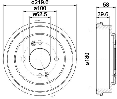 HELLA 8DT 355 303-031 - Bremžu trumulis ps1.lv