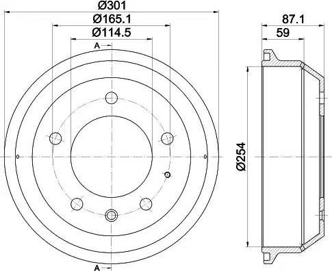 HELLA 8DT 355 302-441 - Bremžu trumulis ps1.lv