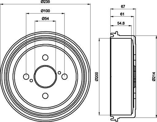 HELLA 8DT 355 302-161 - Bremžu trumulis ps1.lv