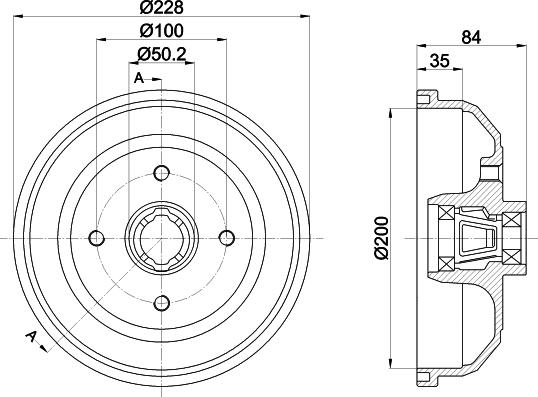 HELLA 8DT 355 302-861 - Bremžu trumulis ps1.lv