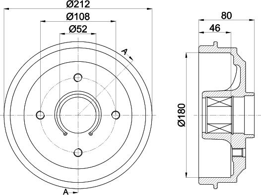 HELLA 8DT 355 302-811 - Bremžu trumulis ps1.lv