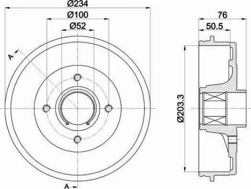 HELLA 8DT 355 302-831 - Bremžu trumulis ps1.lv