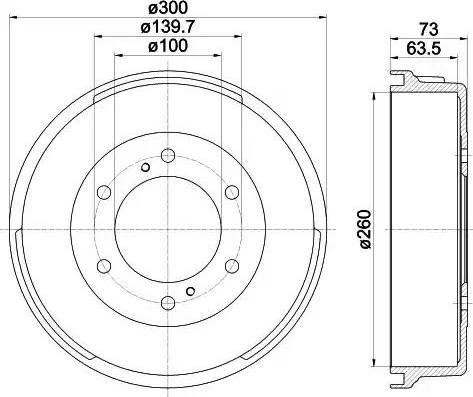 HELLA 8DT 355 302-361 - Bremžu trumulis ps1.lv