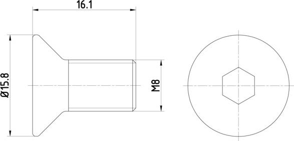 HELLA 8DZ 355 209-061 - Skrūve, Bremžu disks ps1.lv