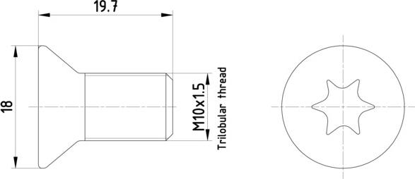 HELLA 8DZ 355 209-111 - Skrūve, Bremžu disks ps1.lv