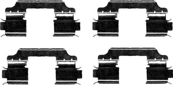 HELLA 8DZ 355 204-411 - Piederumu komplekts, Disku bremžu uzlikas ps1.lv