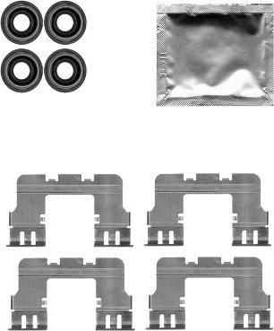 HELLA 8DZ 355 204-771 - Piederumu komplekts, Disku bremžu uzlikas ps1.lv