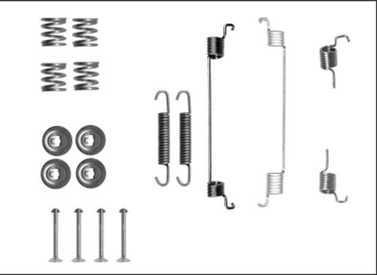 HELLA 8DZ 355 205-831 - Piederumu komplekts, Bremžu loki ps1.lv