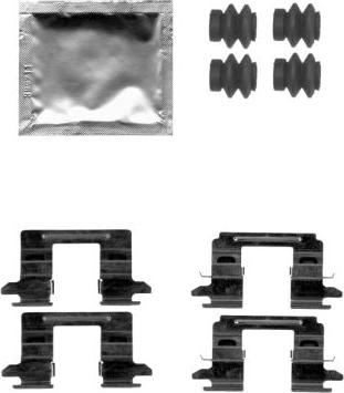 HELLA 8DZ 355 205-201 - Piederumu komplekts, Disku bremžu uzlikas ps1.lv