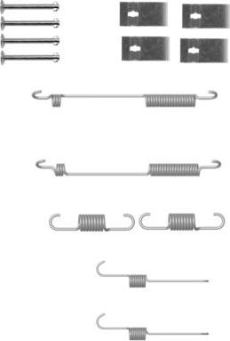 HELLA 8DZ 355 200-941 - Piederumu komplekts, Bremžu loki ps1.lv