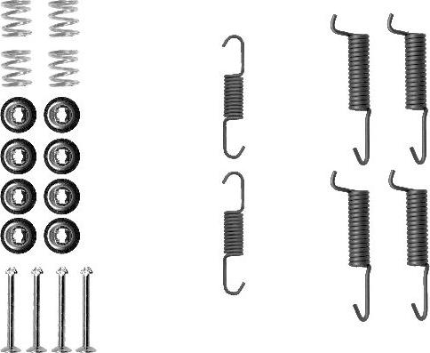 HELLA 8DZ 355 201-831 - Piederumu komplekts, Stāvbremzes mehānisma bremžu loks ps1.lv