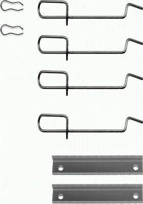 HELLA 8DZ 355 203-471 - Piederumu komplekts, Disku bremžu uzlikas ps1.lv