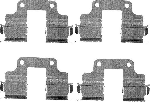 HELLA 8DZ 355 203-361 - Piederumu komplekts, Disku bremžu uzlikas ps1.lv