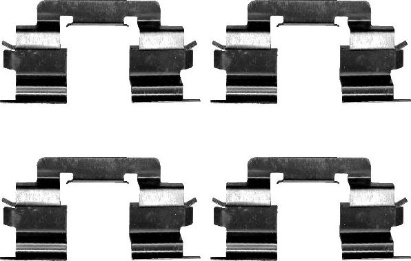 HELLA 8DZ 355 202-641 - Piederumu komplekts, Disku bremžu uzlikas ps1.lv