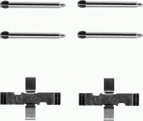 HELLA 8DZ 355 202-281 - Piederumu komplekts, Disku bremžu uzlikas ps1.lv