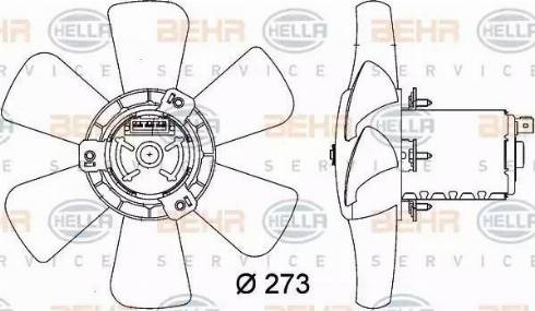 HELLA 8EW 009 144-401 - Ventilators, Motora dzesēšanas sistēma ps1.lv