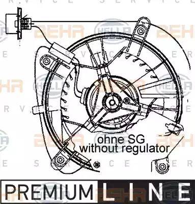 HELLA 8EW 009 159-461 - Salona ventilators ps1.lv