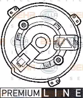 HELLA 8EW 009 159-531 - Salona ventilators ps1.lv