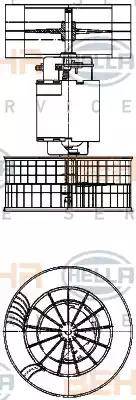 HELLA 8EW 009 159-361 - Salona ventilators ps1.lv