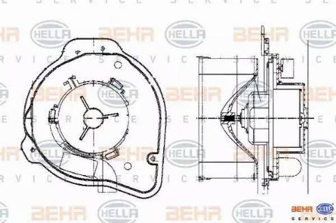 HELLA 8EW 009 159-281 - Salona ventilators ps1.lv