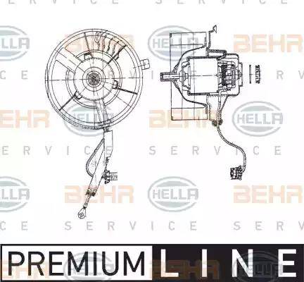 HELLA 8EW 009 158-111 - Salona ventilators ps1.lv