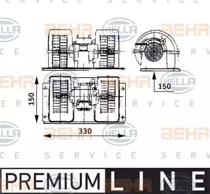 HELLA 8EW 009 157-481 - Salona ventilators ps1.lv