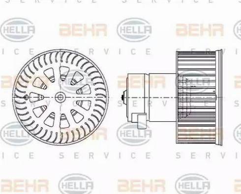 HELLA 8EW 009 157-161 - Salona ventilators ps1.lv