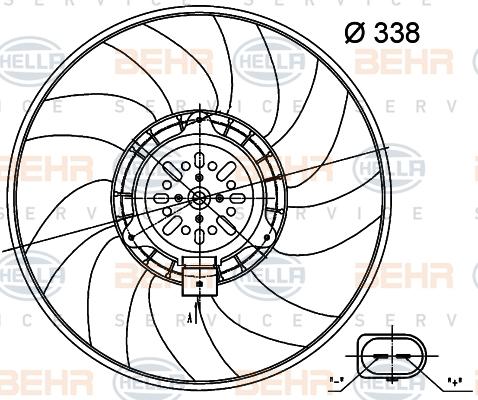 HELLA 8EW 351 000-484 - Ventilators, Motora dzesēšanas sistēma ps1.lv