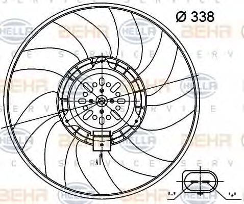 HELLA 8EW 351 000-481 - Ventilators, Motora dzesēšanas sistēma ps1.lv