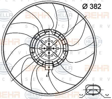 HELLA 8EW 351 000-474 - Ventilators, Motora dzesēšanas sistēma ps1.lv