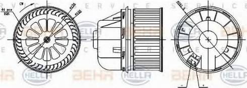 HELLA 8EW 351 000-361 - Salona ventilators ps1.lv