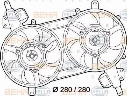 HELLA 8EW 351 039-601 - Ventilators, Motora dzesēšanas sistēma ps1.lv